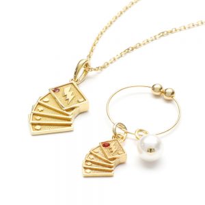 ペンダントトップとグラスチャーム